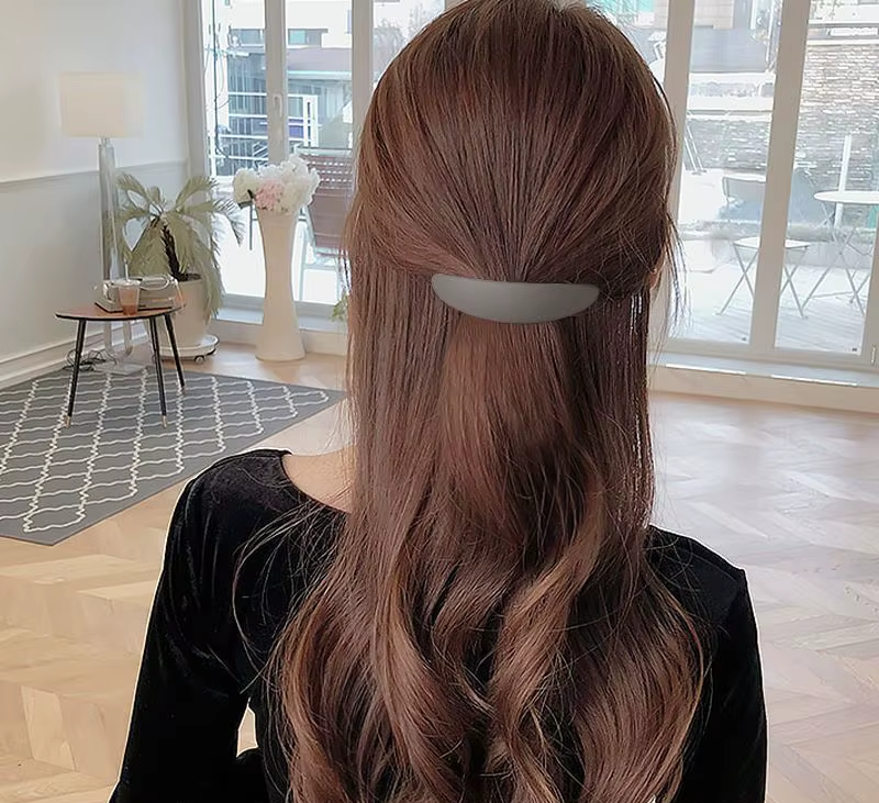 Chic Matte Geometric Hair Clip for Elegant Styling - Perfect for Women and Girls