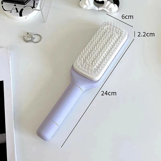 CleenSpark Self-Cleaning Hairbrush - Anti-Static, Ergonomic Design